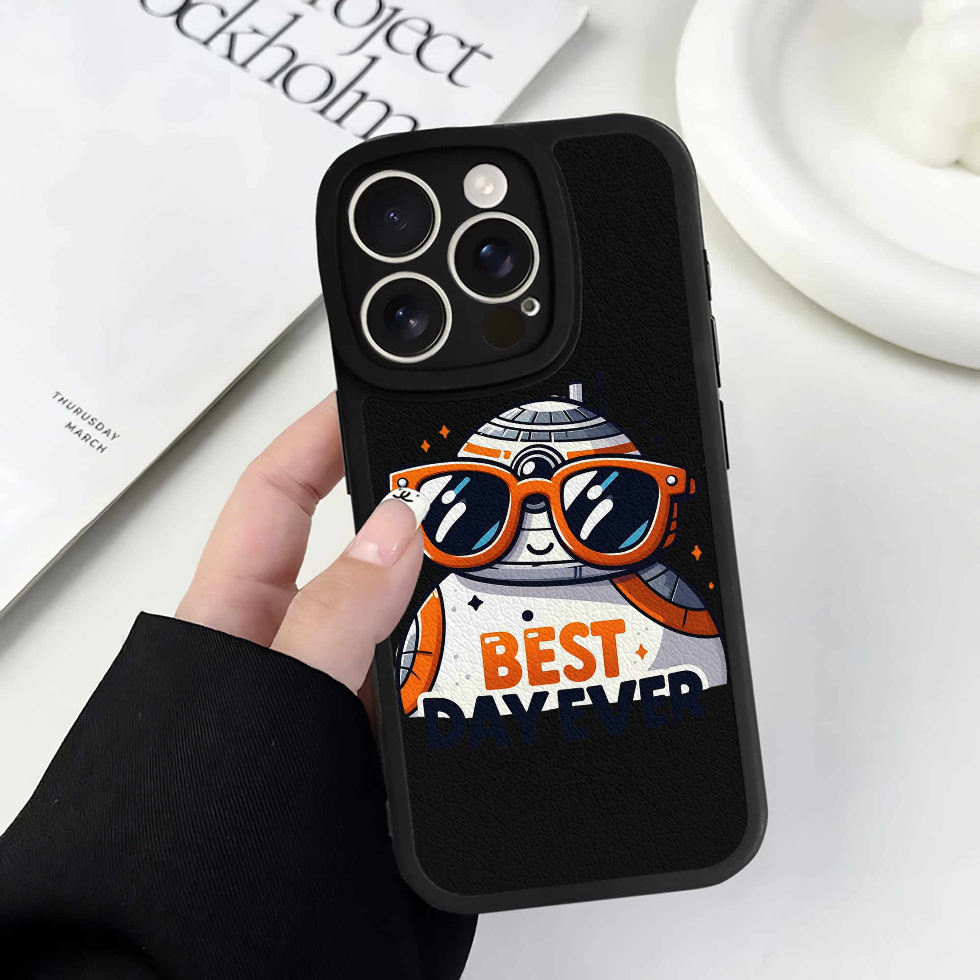 （画像用） スター・ウォーズ Star Wars 【iPhone 16シリーズ対応】シリコンスマホケース（レザー調） 材質：シリコン